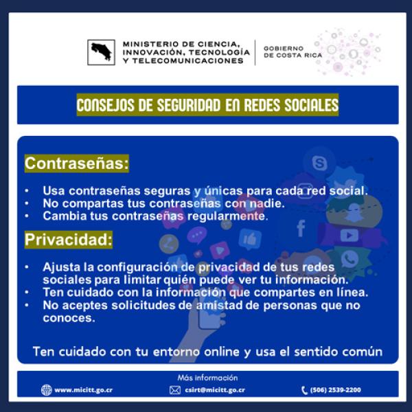 Consejos de seguridad en redes sociales